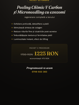Pachet Peeling Chimic V Carbon si Microneedling cu exozomi V Tech - Concept TREI