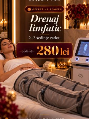 Drenaj limfatic – ofertă Halloween: 2+2 ședințe cadou, 280 lei în loc de 560 lei