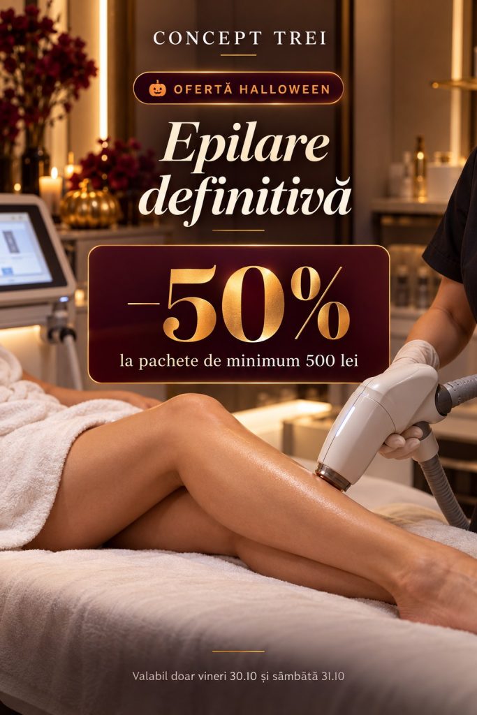 Epilare definitivă – ofertă Halloween: −50% la pachete de minimum 500 lei